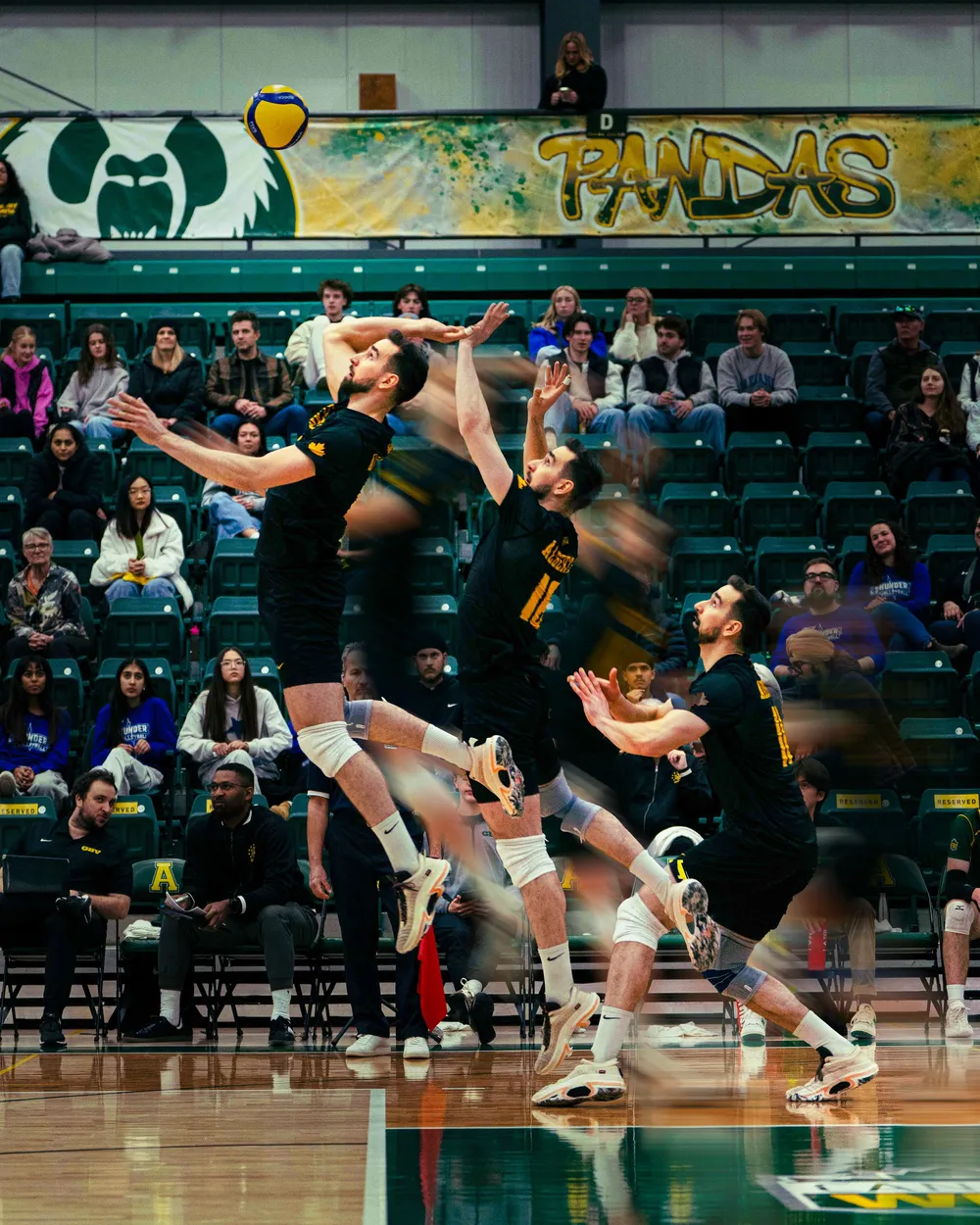 Volleyball serve motion blur