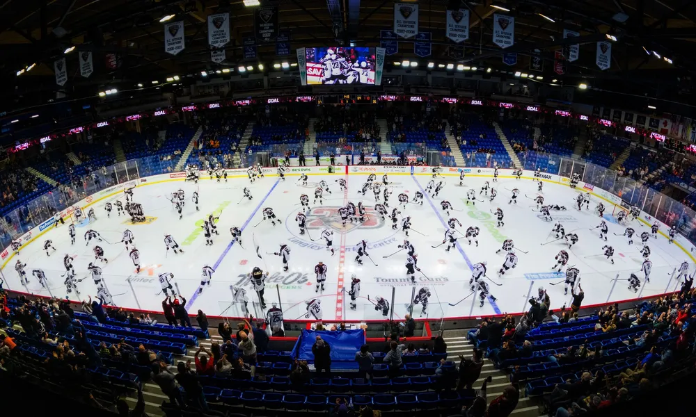 Vancouver Giants full ice panoramic at Langley Events Centre